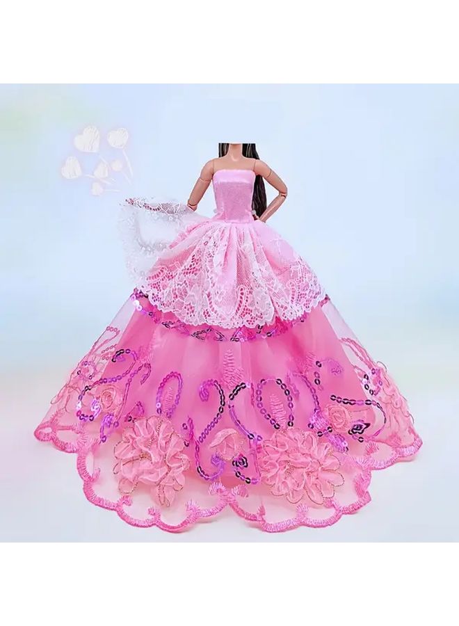 Elegant Lady Wedding Dress For 11.8 Inch Doll Style W173 B Gift Toy - Image 3